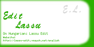 edit lassu business card